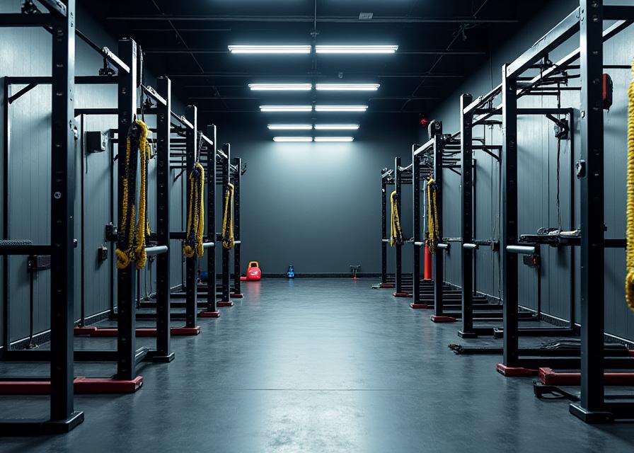 Functional Training Bereich mit modernen Kraftgeräten