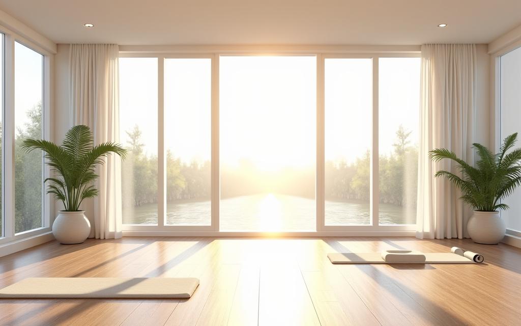 Lichtdurchflutetes Yoga und Pilates Studio